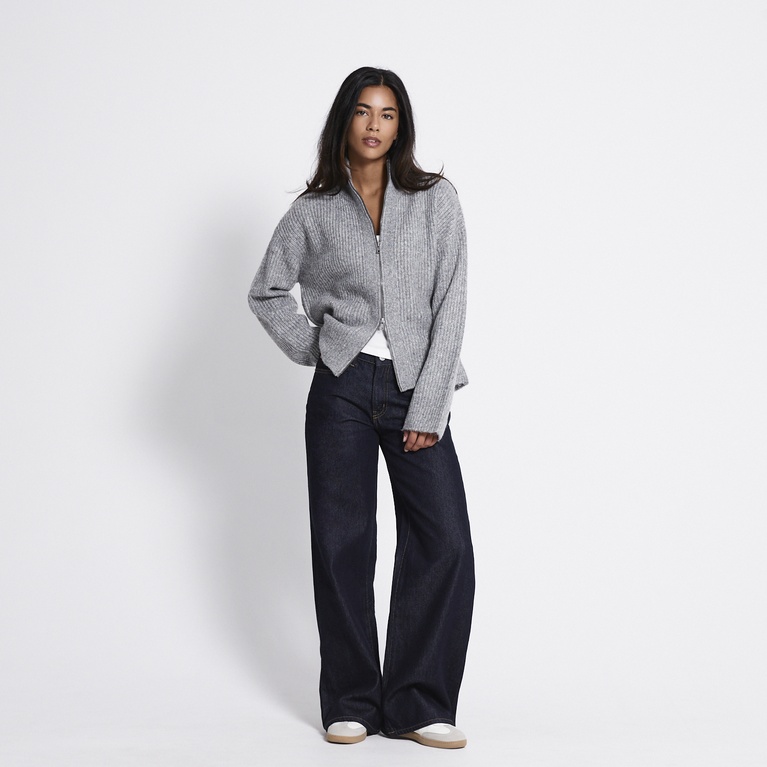 Zip knit cardigan "Zip Cardigan"